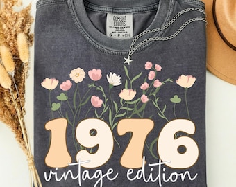 Camiseta de 50 cumpleaños Comfort Colors®, regalos de 50 cumpleaños para mujeres, regalo de 50 cumpleaños, camiseta vintage de 1976, regalo de 50 cumpleaños, 50 años de mamá