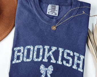 Comfort Colors® Toile Floral Bookish Shirt, Book Club Tee, Custom Book, Book Lover Shirt, Bookworm, Reader, Book Lover Gift, Librarian Gift