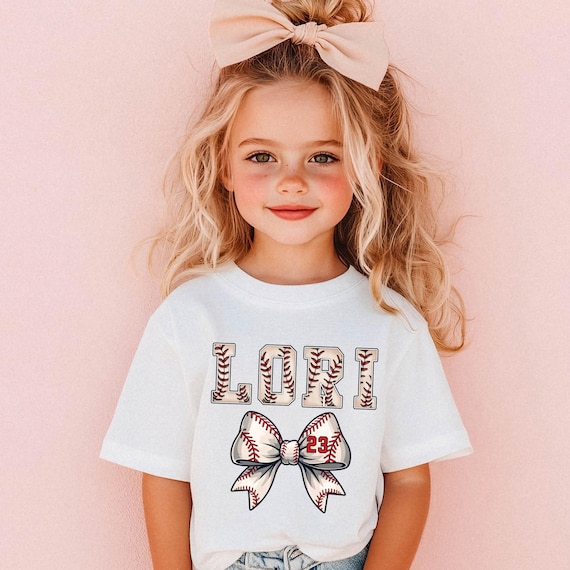 Maglietta da baseball personalizzata per bambini, nome