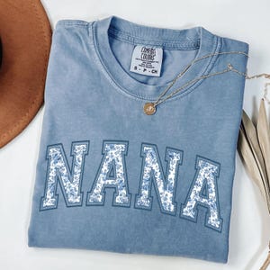 Comfort Colors® Nana Shirt, Grandma Gift, Grandmother Shirt, Grandma Mimi, Toile Floral Nana Shirt, Nana Tee, Cute Nana Shirt, Gift for Nana