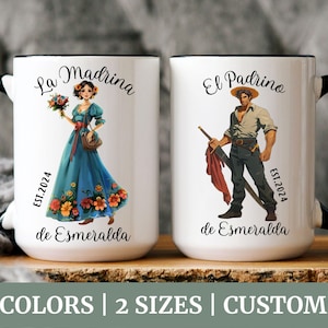 Padrinos Mug Gift Set, Regalo Para Padrinos, Ideas, Idea de Regalo Padrino, Quieres Ser Mi, Anuncio de Dios Padre, Regalo Madrina, Taza Padrinos