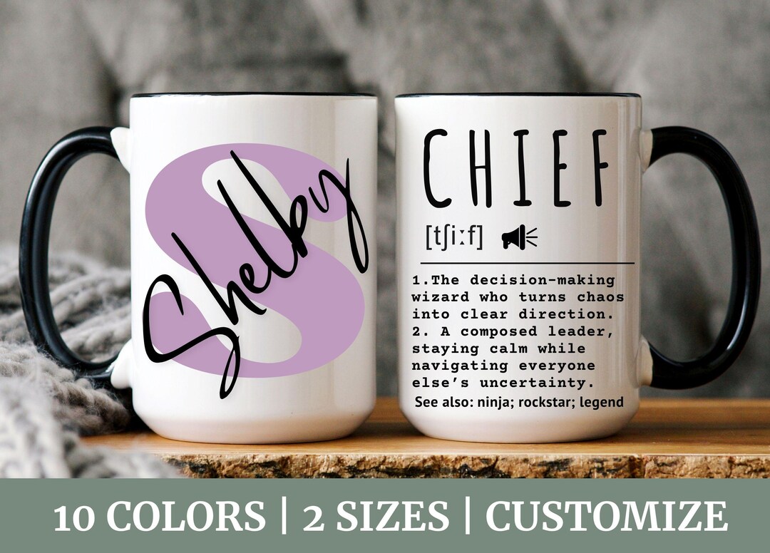 Funny Chief Gift Mug, Personalized Coffee Mug for Men and Women ...