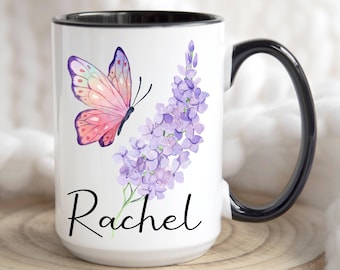 Butterfly Custom Name Mug, Personalized Butterfly Mug, Butterfly Lovers gift, Butterfl Mug, Butterfly Mug, Gift for Butterfly Lover Gift