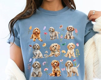Comfort Colors® Cockapoo Shirt, Cockapoo Mama, Mama Geschenke, Cockapoo Geschenk, Hund Mama Shirt, Cockapoo Liebhaber Geschenk, Floral Cockapoo Hund Mama Shirt