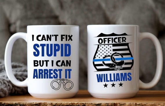 Personalized Police Officer Mug, Police Officer Gifts, Custom Cop