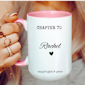 70th Birthday Mug, Custom Birthday Gift for Her, Personalized 70th Cup, In My Seventies Era, Name Chapter 70 Mug, 70th Gift for Women, Men