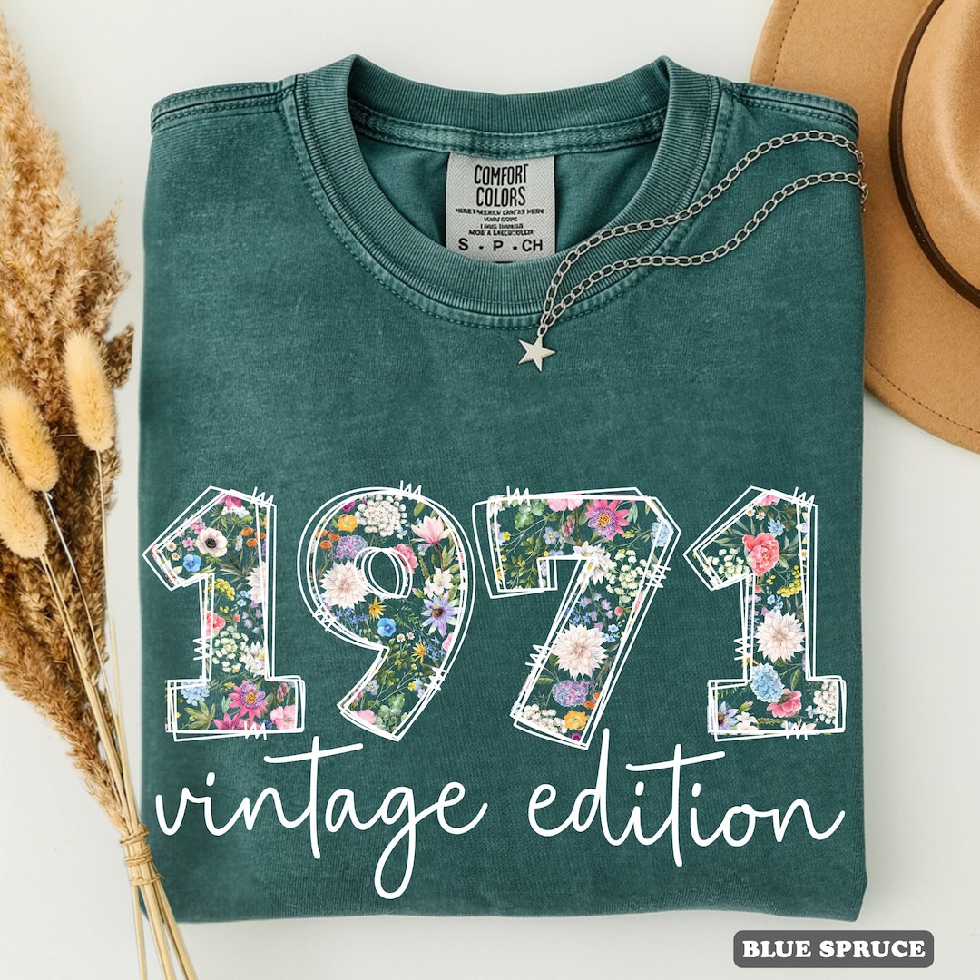 Comfort Colors® 55th Birthday Shirt, Vintage 1971 Shirt, 55th Birthday ...