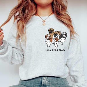 Benutzerdefinierte Shih Tzu Sweatshirt, Shih Tzu Shirt, Shih Tzu Hund, Shih Tzu Papa, Shih Tzu Mama, Shih Tzu Pullover, Shih Tzu Geschenke, Weihnachtsgeschenk