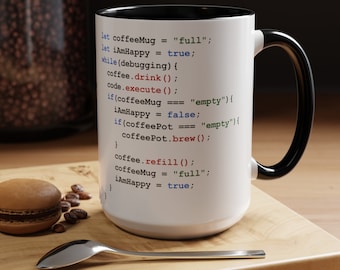 Javascript Programmer Mug, Mug for programmer, web developer mug, computer scientist, software mug, software, programmer gift, hacker