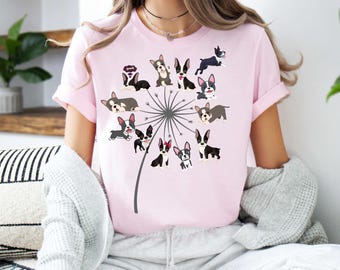 Camiseta personalizada do Boston Terrier, pai e mãe do Boston Terrier, dono amante do Boston Terrier, presente personalizado do Boston Terrier, camiseta do Boston Terrier