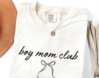 Comfort Color® ボーイズ ママズクラブ シャツ、母の日ギフト、かわいいママTシャツ、ママへのギフトボーイママシャツ、妊娠発表ボーイ、ママライフシャツ