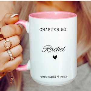 Custom 50th Birthday Mug, Personalized Gift for Her, In My Fifties Era Cup, Name Chapter 50 Mug, 50th Birthday Gift for Women, Gift for him