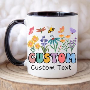 Name mug, Personalized Wildflowers Name Mug, Custom Name Mug, Name Mug Personalized, Custom Coffee Mug, Personalized Coffee Mug, Mothers mug