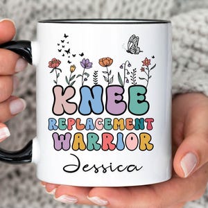 Knie Ersatz Krieger Keramikbecher, perfekte Geschenk Post Op, gute Besserung für sie für Mama, Gelenk Knie OP, Knie OP Tee Tasse