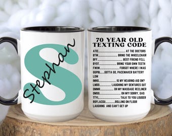 70th birthday gift, funny mug, birthday gift for her, 70th birthday mug,  happy 70th birthday mug, gift for him custom mug, born in 1956 mug