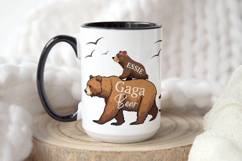 Kubek Papa Bear, Kubek Papa Bear z młodymi, Spersonalizowany kubek dla ojca, Spersonalizowany kubek dla taty, Kubek dla ojca, Kubek Papa z imieniem zdjęcie 15