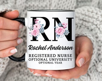 Personalized Nurse Mug, Registered Nurse Mug, Nurse Cup, RN Gift, Nurse Gifts, Glass Nurse Mug, Nurse Graduation Gift, Nurse Appreciation
