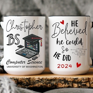 Custom Computer Science Student Gift, Computer Science Gifts, Software Engineering Gift, IT gift, Computer, Computer Science Graduate Mug