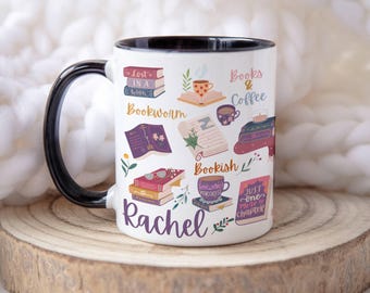Personalized Book Lover Mug, Librarian Teacher, One More Chapter Mug, Book Lover Gift, Book Reader Coffee Cup, Bookworm mug, Book Club Mug