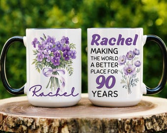 91st Birthday Mug, 92nd Birthday, 93rd Birthday, 94th Birthday, 95th Birthday, 96th Birthday, 97th Birthday, 98th Birthday, 99th, ninety mug