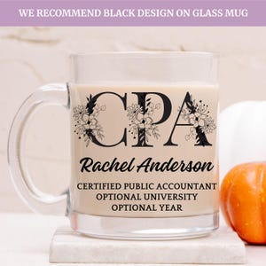Custom CPA Mug, CPA Gift, Certified Public Account Mug, Personalized cpa Graduation, Accounting Grad Gift, Pass cpa Exam, Future cpa
