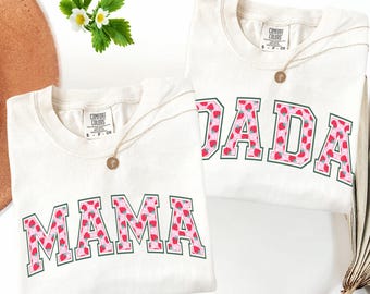 Comfort Colors® Berry First Birthday Matching Family Shirt, Strawberry 1st Birthday Shirt, Strawberry Mama Dada, Strawberry Mom Dad T-shirt