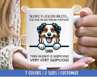 Custom Australian Shepherd Mug, Australian Shepherd Dad Mug, Australian Shepherd Mom Mug, Aussie Lover Mug, Graduation Gift