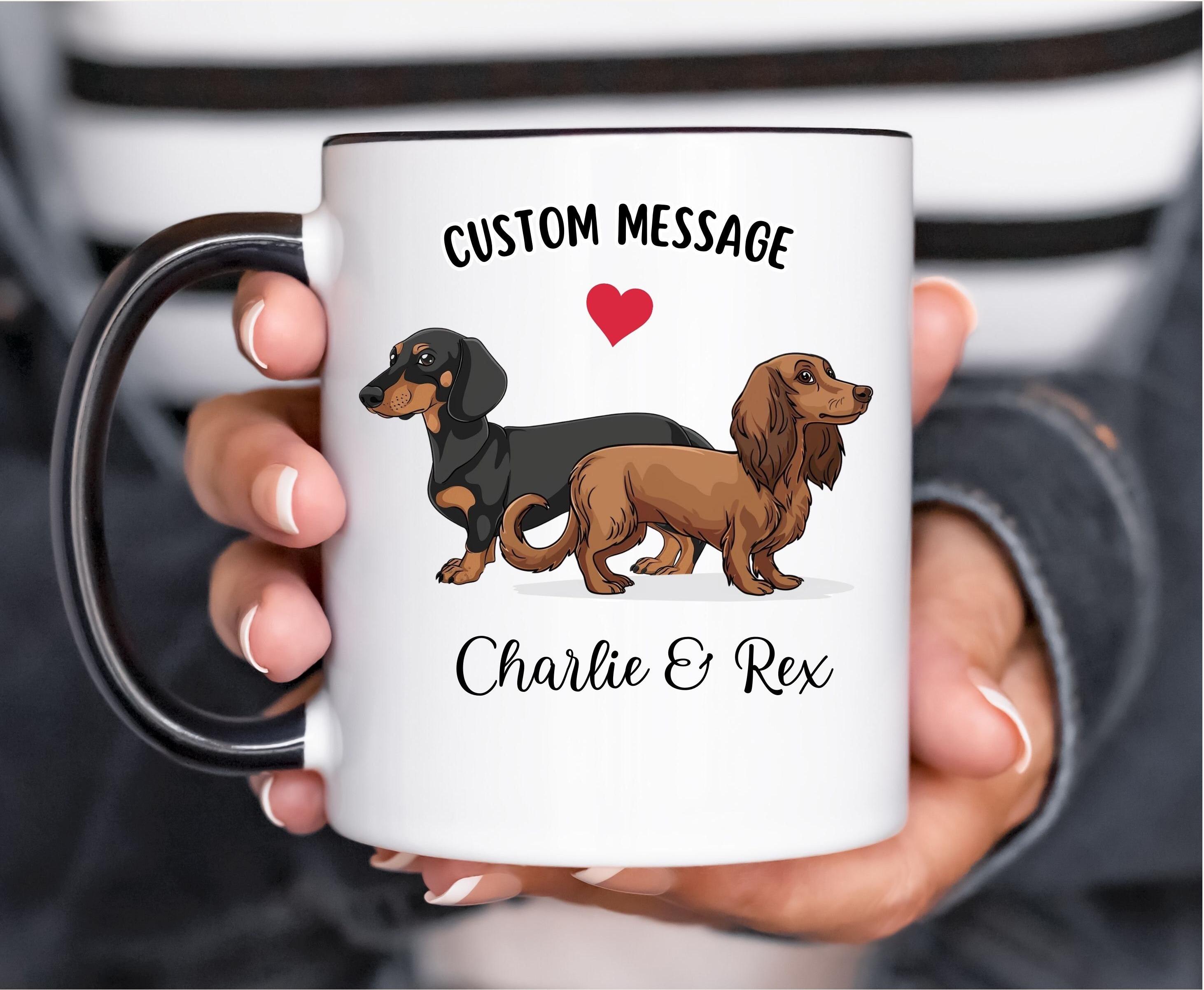 Tazza regalo con bassotto, regalo per cani di salsiccia, bassotto, papà, cane salsiccia, regalo per bassotto, bassotto, regalo per papà, cane salsiccia, regalo per lui, bassotto per uomo, cane Wiener