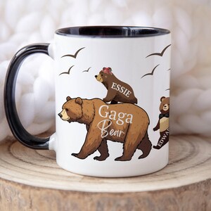 Kubek Papa Bear, Kubek Papa Bear z młodymi, Spersonalizowany kubek dla ojca, Spersonalizowany kubek dla taty, Kubek dla ojca, Kubek Papa z imieniem zdjęcie 14