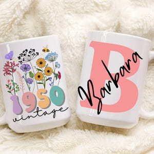 75th Birthday Mug, Vintage 1950 Mug, 75th Birthday Gift For Women, Gift for Mom, Gift for Nana, 75th Birthday Friend, 75th Birthday Woman