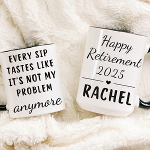Personalized Retirement Coffee Mug, Officially Retired Cup For Her, Happy Retirement Cup, Custom Retirement Gift For Boss, Coworker, Friend