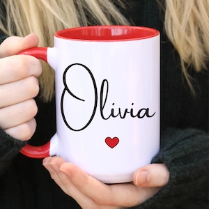 Personalized Mug, Custom Name Mug, Name Mug Personalized, Custom Coffee Mug, Personalized Coffee Mug, Personalized Name, Customize Heart