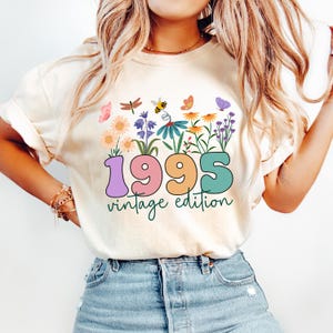 Comfort Colors® 30. Geburtstag Shirt, Vintage 1995 Shirt, 30. Geburtstag Geschenk für Frauen, 30. Geburtstag Freund, 30 Retro Blumen Geburtstag Shirt