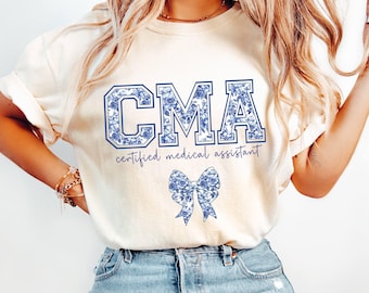 Comfort Colors® Certified Medical Assistant Shirt, CMA Gift, CMA Shirt, Medical Assistant Graduation, Healthcare Worker Shirt, CMA Shirt