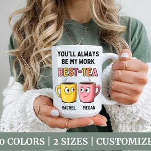 Personalized Work Bestie gift, Coworker leaving Gift, Custom Work Friend Mug, Retirement Birthday Gift, Coworker farewell, Moving Away Gift