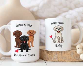 Custom Labrador Mug, Personalized Labrador Gift, Yellow Chocolate Labrador, Black Labrador Gift, Labrador Mom Dad, Labrador Owner Mug