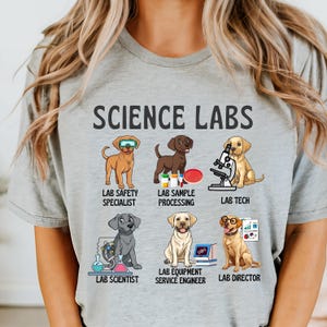 Chemise scientifique drôle de laboratoire, t-shirt mignon de chien de Labrador pour le professeur de sciences, mamans de chien, cadeau d&#39;amant de laboratoire avec des jeux de mots et humour, chemise de MSL, chemise de semaine de laboratoire