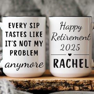 Personalized Retirement Coffee Mug, Officially Retired Cup For Her, Happy Retirement Cup, Custom Retirement Gift For Boss, Coworker, Friend