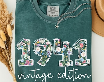 Camiseta de 85 cumpleaños Comfort Colors®, regalo de 85 cumpleaños para mujer, regalo de 85 cumpleaños, camiseta vintage de 1941, regalo de 85 cumpleaños, regalo de 85 cumpleaños para mamá
