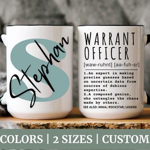 Personalized Funny Warrant Officer Mug, Warrant Officer Birthday Gifts, Gift For Women and Men, Warrant Appreciation,  Retirement Gift