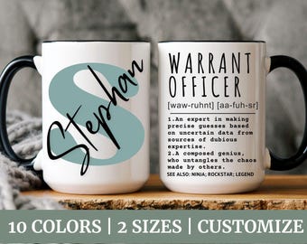 Personalized Funny Warrant Officer Mug, Warrant Officer Birthday Gifts, Gift For Women and Men, Warrant Appreciation,  Retirement Gift