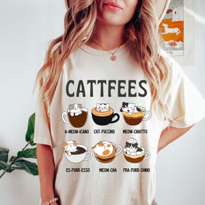 Coffee Cats Funny Shirt, Coffee Cat Lover T Shirt, Cat Mom, Coffee Cat Lover Gift, Funny Cute Cat Shirt, Cute Cat Coffees, Cat Dog Shirt