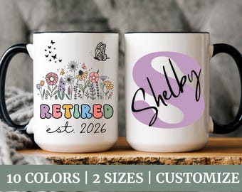 Personalisierte Tasse im Ruhestand 2024, Geschenke zum Ruhestand für Frauen, Party zum Ruhestand, Geschenk für Frauen im Ruhestand, Lehrer im Ruhestand, Oma Geschenk