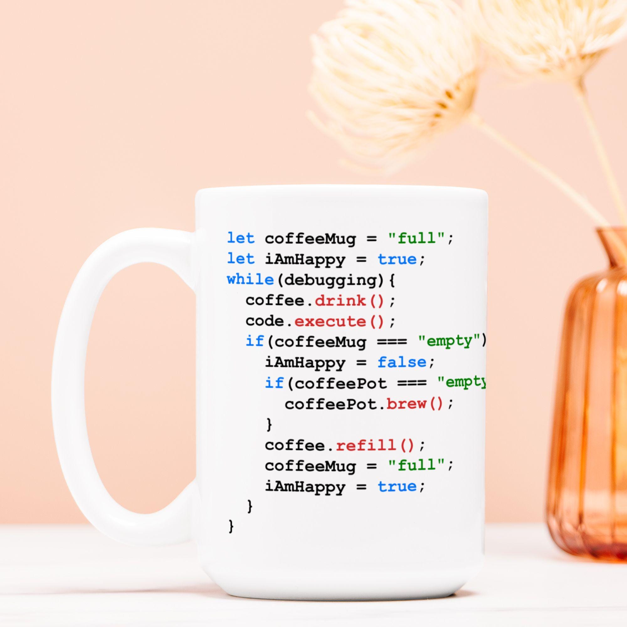 Javascript Programmer Mug, Mug for Programmer, Web Developer Mug ...