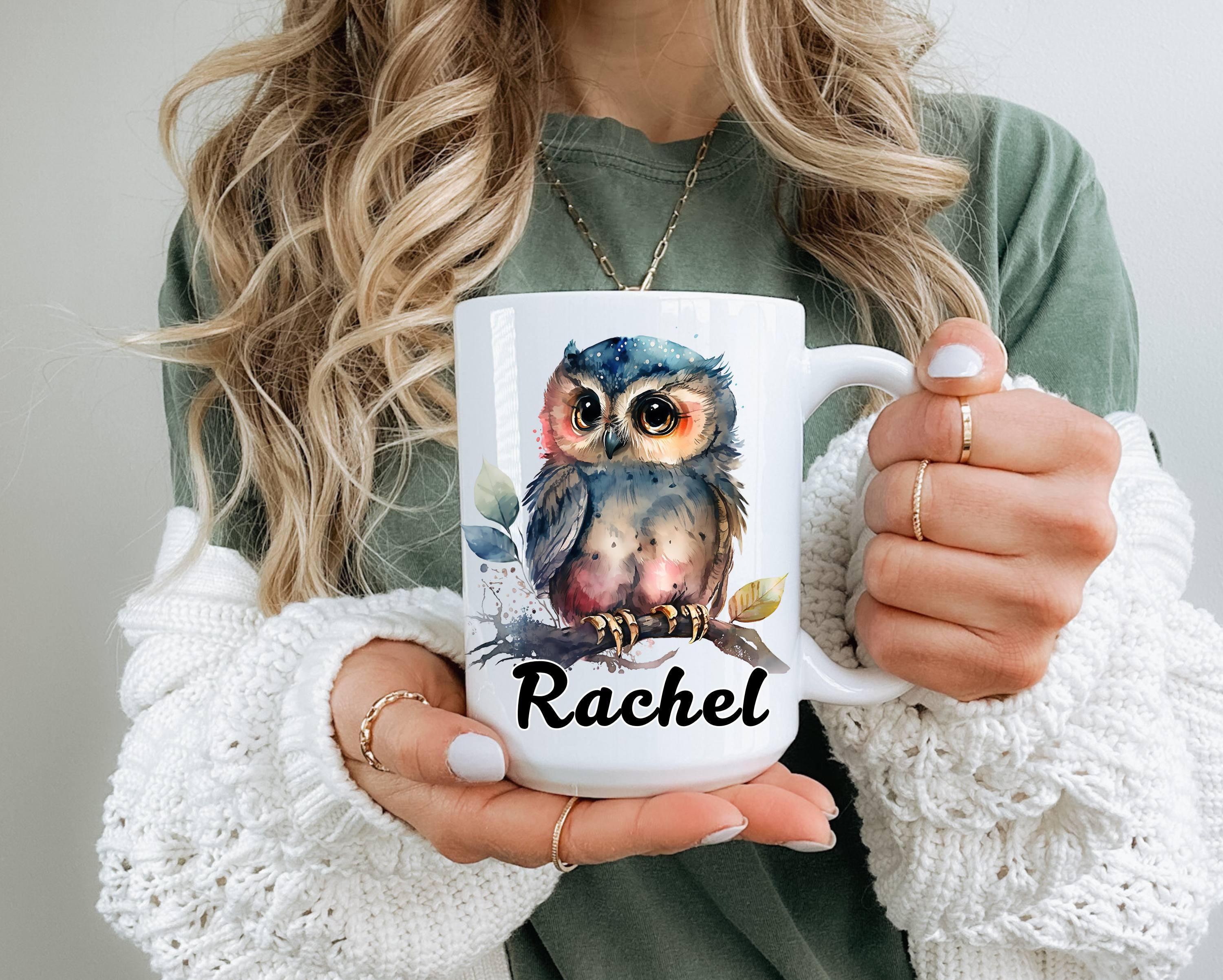 Custom Cute Owl Mug, Bird Lover Gifts, Personalised Owl Gift, Gift for Her Sister Daughter Woman,