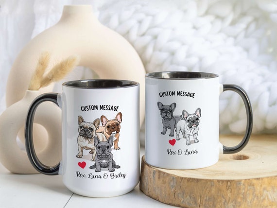 Custom French Bulldog Mug, Personalized Frenchie Mug, Frenchie Gift, French Bulldog Owner Lover Gift, Frenchie Mom Gift, French Bulldog Dad