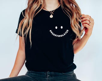 Camiseta Superestimulada para Mãe, Camiseta Vintage para Mãe, Camiseta Desequilibrada, Camiseta Weird-core, Camiseta Geração Z, Camiseta Engraçada Weird Stuff, Camiseta Cansada para Mãe