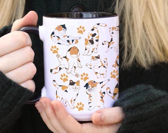 Funny Calico Cat Mug,  Calico Cat Gift, Cat Lover Gift, Cat Coffee Mug, Cat Dad Mug, Cat Mom Cup, Funny Cat Mug, Calico lover, Tortoiseshell