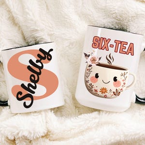 60th Birthday Gift, 60th Birthday Mug,  Sixty mug,  Six-tea Mug, Sixty Year Old Gift, Gift for Her,  Mom, Sister, Friend, Tea Lover