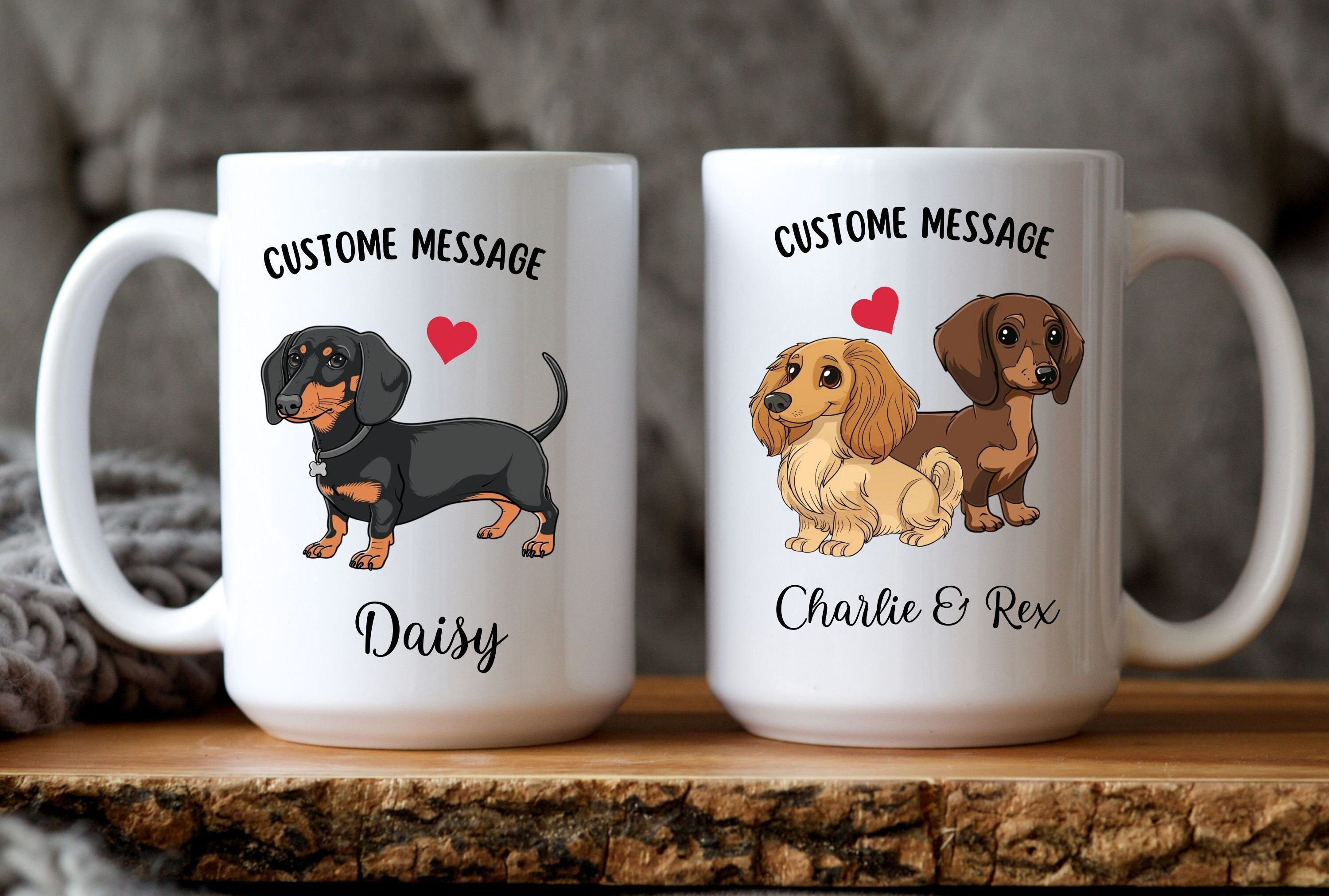 Custom Dachshund Mug, Personalized Doxie Wiener Dachshund Gift, Dachshund  Mug, Dapple Long Wirehaired Dachshund Owner Mug, Piebald Dachshund - Etsy